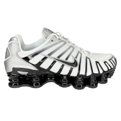 Nike Shox TL White Metallic Silver Black Sneakers Women's 6.5