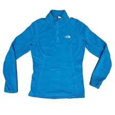 The North Face Women's Quarter Zip Fleece Pullover Blue Small S