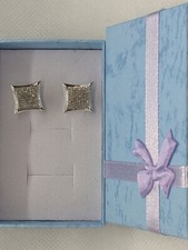 14k White Gold Kite Shaped Real Diamond Earrings Iced Out 2.7 Grams