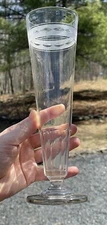 Antique - Vintage Hand Blown & Cut Glass Tall Beer Ale Pilsner Barware
