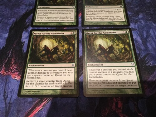 MTG 4 x Quest for the Gemblades - Zendikar Excellent Magic MTG - Picture 3 of 4