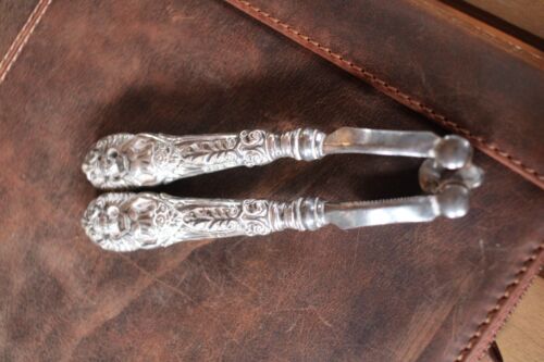 1902 ANTIQUE SOLID SILVER NUT CRACKERS - CRISFORD & NORRIS - Picture 5 of 18