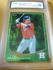 JACOB JAKE ELMORE REDS ASTROS 2013 TOPPS UPDATE EMERALD FOIL ROOKIE RC GRADED 10