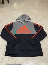 NWT Adidas Boys Navy Red 3 Stipes Pullover Logo Hoodie Hoody Sz XL 18-20