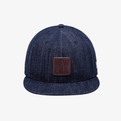 NEW ERA☆Denim Leather Patch Snapback New Era Leather Patch Snapback Indigo Denim | eBay