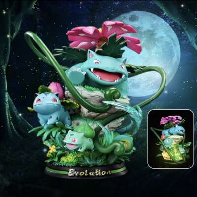Pokemon Actionfigur Bulbasaur Ivysaur Venusaur Evolution 25cm Sammlung Anime