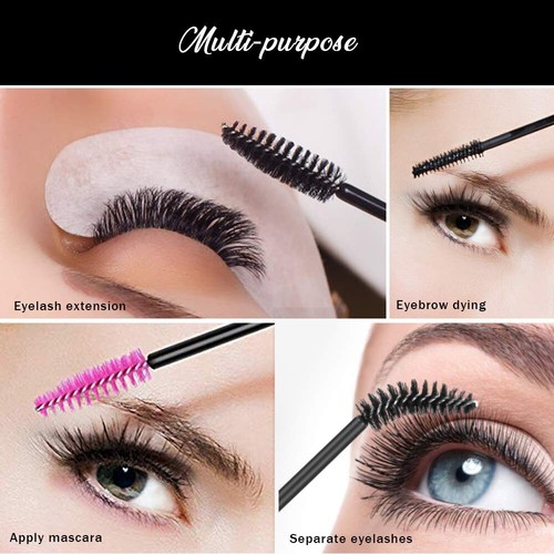 50Pcs Disposable Eyelash Brush Mascara Wands Applicator Eyebrow Brush Makeup - Picture 6 of 12