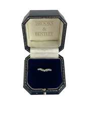 Opal and Diamond Ring 9ct Gold Opal Diamond Wishbone 2003 Vintage Ring - Size L