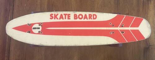Skateboard retrò vintage Justen anni 70 in fibra di vetro - rosso e bianco - Foto 11 di 16