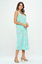 Jostar, Travel Knit Dress, long A-Line, Tank, Stretchy NO-IRON poly/span. 378