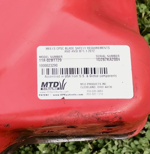 OEM MTD Push Mower Deck Red For Model 11A.0281729 - Picture 12 of 20