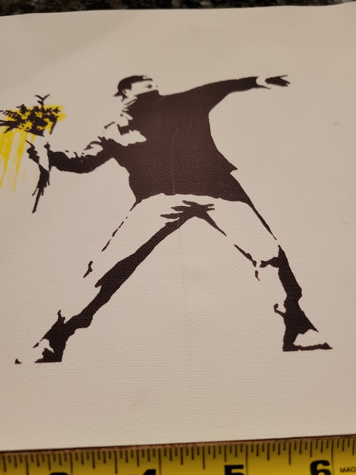 Banksy Flower Thrower Anarchist Street Art Graffiti 8 1/2 x 8 1/2
