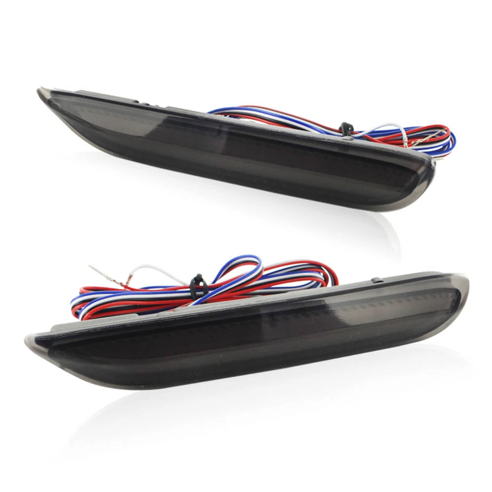 For Infiniti Q50 QX Nissan Red Rear Bumper Brake Lights w/Sequential Turn Signal - Image 3 of 4