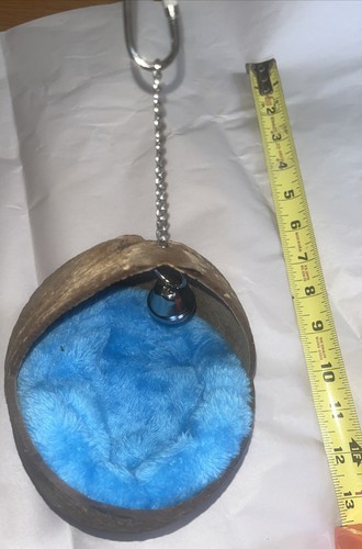 Mascota Pájaro Hurón Rata Ardilla Cáscara de Coco Jaula Colgante Cama Casa Juguete - Imagen 1 de 3