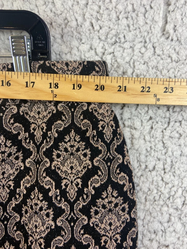 Roz & Ali Dorado & Negro Brillo Falda Corta Elástica Cintura Forrada Mujer Talla 2XL Foto 3 de 4