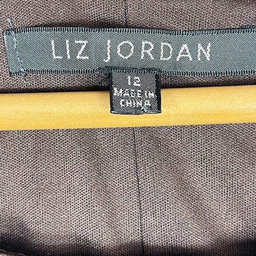 LIZ JORDAN Dress Womens Size 12 Sheath Animal Print Gold Loop Side Tie Mob Wife - Picture 5 of 17