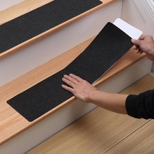 12-Pack Non-Slip Outdoor Stair Treads - Anti Slip 6" X 24" Grip Tape Adhesive