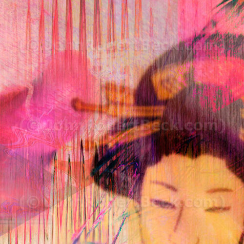 Impresión de tarjeta ACEO (2,5" X 3,5") Willow World (Arte de la Geisha) firmada por el artista - Imagen 4 de 7