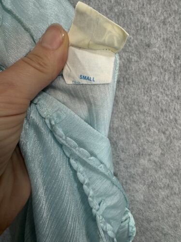Abito completo slip vintage anni 80 Rene LACE seta NYLON S sexy pizzo taglio blu lingerie - Foto 11 di 14