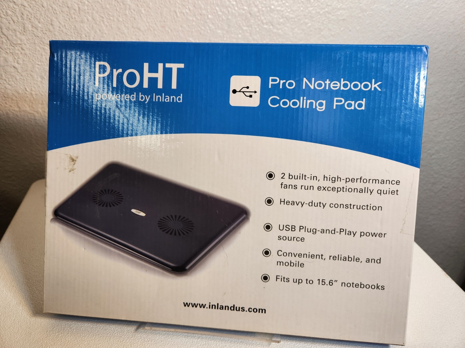 Notebook Cooler Pad (03034) PC Plug-and-Play Air Flow 28CFM- 11''x9'' Inland Pro-image