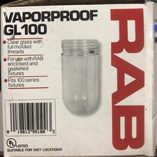 RAB Vaporproof Glass Globe GL100 150W Clear Crystal Glass