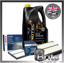 Kit tagliando per Mazda CX-3 2.0 Benzina KE 2015 Bosch filtro abitacolo olio e olio