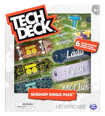 Tech Deck Set Sk8Shop 6 Skateboards Bonus Pack PlanB + Zubehör