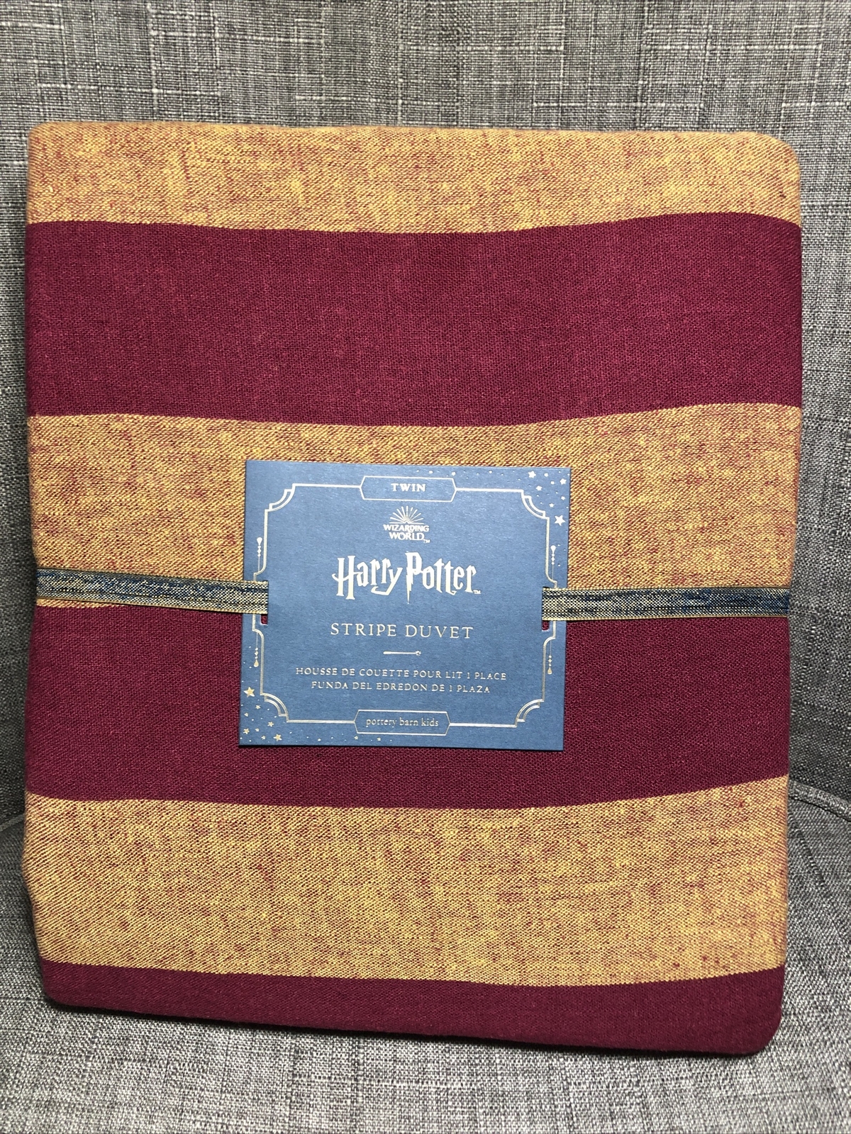 Pottery Barn Kids Wizarding World Harry Potter Striped Twin Duvet Cover