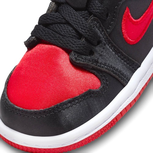 Toddler's Jordan 1 Retro High OG "Satin Bred" Blk/U Red-Wht (FD5305 061) - Picture 6 of 7