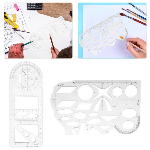 Transparent Ruler Scale Reusable Transparent Student Drawing Ruler with Clear Scale for School ...