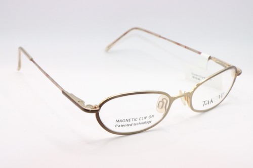 NEW TAKUMI T9539 GOLD BROWN AUTHENTIC DESIGNER FRAMES EYEGLASSES 46-17 - Picture 3 of 4