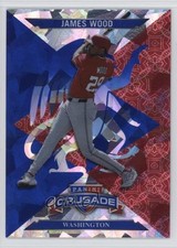 2025 Panini Crusade Crusade Blue Cracked Ice James Wood #78 1ol2