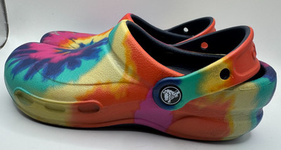 CROCS Classic Tie Dye Clogs Shoes Men sz 4 Womens 6 GUC