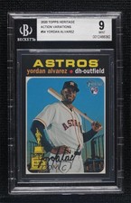2020 Topps Heritage Error Variation Yordan Alvarez #54 BGS 9 MINT k0w