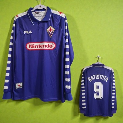 ACF FIORENTINA 98/99 HOME - Jersey Retro - BATISTUTA # 9 - Small