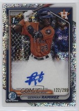 2024 Bowman Chrome Prospect Speckle Refractor 122/299 German Ramirez Auto 0ko2