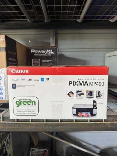 Canon PIXMA MP490 All-In-One Photo Inkjet Color LCD Printer Scanner NEW in BOX - Afbeelding 4 van 5