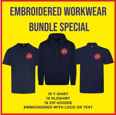 Individuell besticktes Workwear Paket PRO RTX T-Shirt Polo Zip Hoodie Logo Uniform