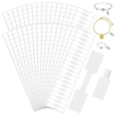 1000 pcs Jewelry Tags, Self Adhesive 6 x 1.2 cm/2.3 x 0.5 in, White