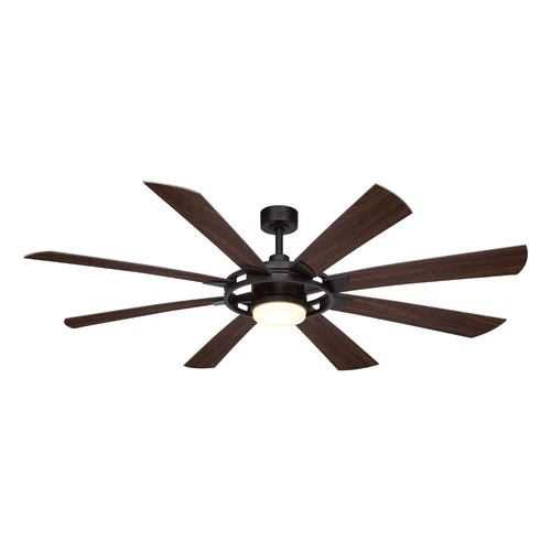 Burlington 1-Light Ceiling Fan in Farmhouse and Dome Style 15 Inches Tall and 68 - Picture 2 of 10