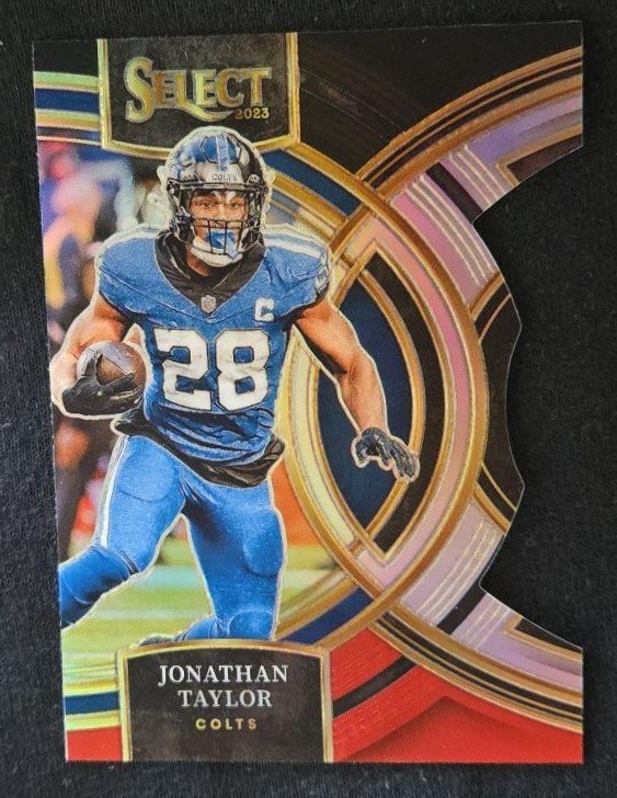2023 Panini Select Jonathan Taylor #127 Black and Red Die Cut Premier Level