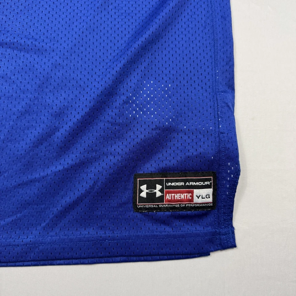 Under Armour Football Jersey Nylon Elastane Blue Youth Boys Large - Image 2 of 4