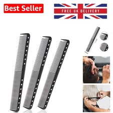 Carbon Fine Cutting Comb - Fiber Salon Hairdressing Heat Resistant Barber Com...