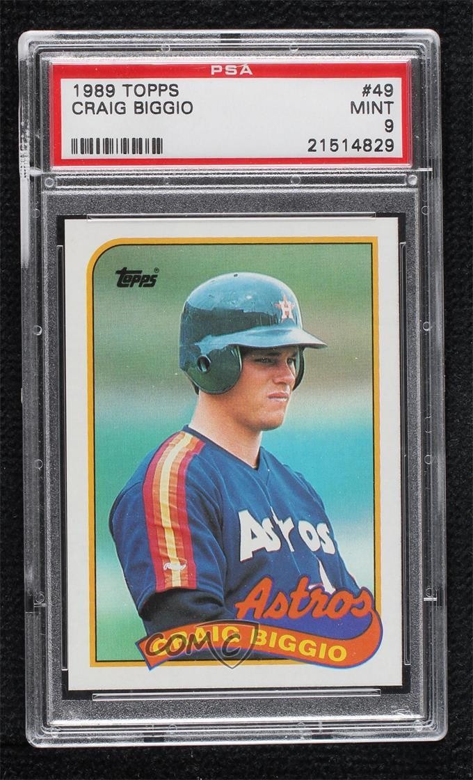 1989 Topps Craig Biggio #49 PSA 9 MINT HOF 16h3
