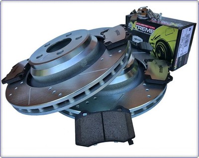 2x Gebohrt Bremsscheiben Bremsklötze Hinten Für Dodge Challenger Charger SRT