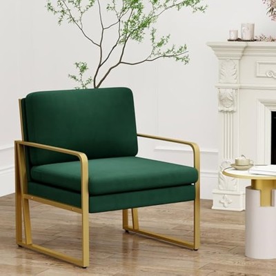 Velvet accent chair, mid century living room armchair,upholstered mode