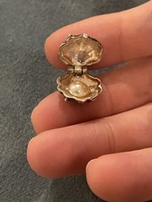 Vintage Sterling Silver Oyster Charm For Bracelet Jewellery