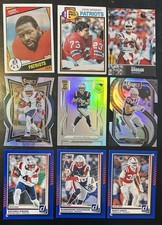 New England Patriots Lot (9) 2025 Drake Maye, Andre Tippett Topps Rookie