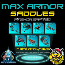🔥-Max-Armadura-Sillas de montar-ARK-Survival-Ascended-PVE-Todos-Dinos-BusyBee