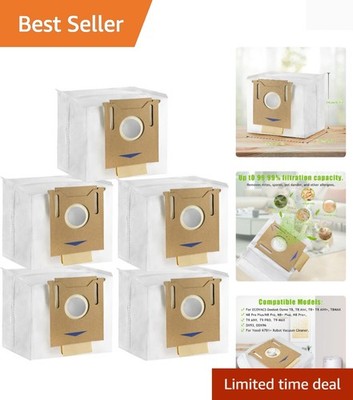 5 Pack Dust Bags For ECOVACS T8 AIVI / T8 / N8 Pro Plus / N8 Pro / DX93 / Vac...